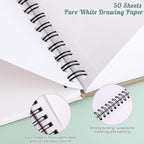 50 Sheets Marker Paper Pad, 7.6×7.6 Inch Bleedproof Art Sketch Pad, 73lb/120gsm - Image 3