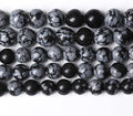 4mm 90pcs Natural Snowflake Obsidian Beads Round Loose Stone Energy Healing by NaturalStoneBeads