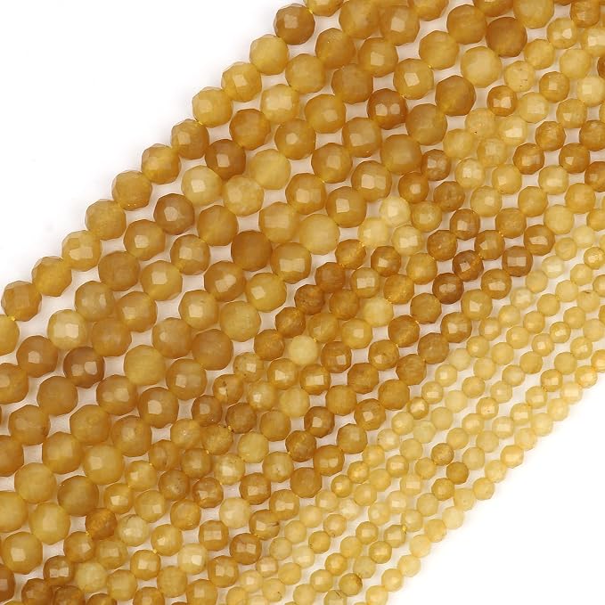 2mm 180pcs Citrine Tiny Gemstone Beads - Image 4