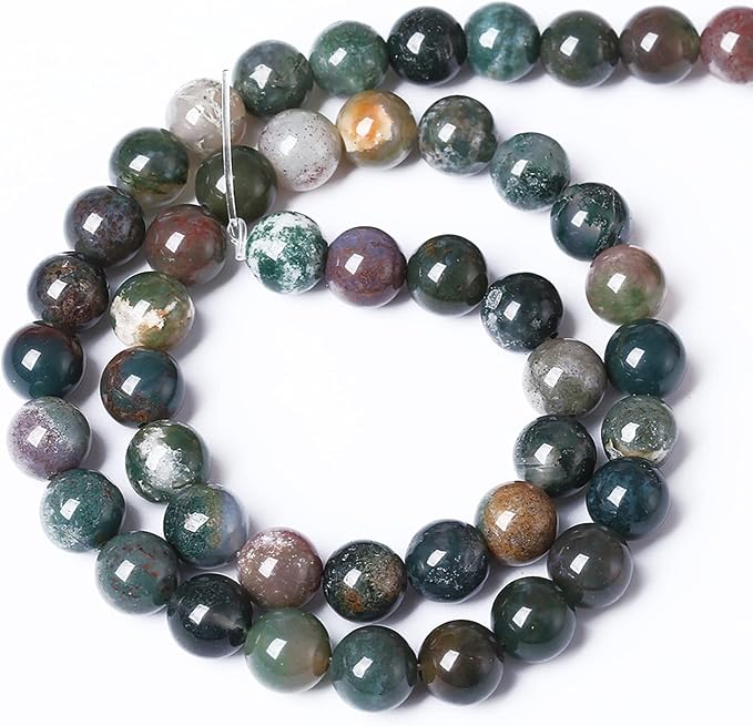 60-65pcs 6mm Natural Indian Agate Gemstone Beads Smooth Round Loose Spacer Beads - Image 5