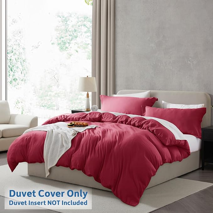 Nestl Burgundy Red Duvet Cover Full Size - Image 2