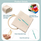 DIY Punch Needle Kits Siamese Cat in Flowers Easy - Image 3