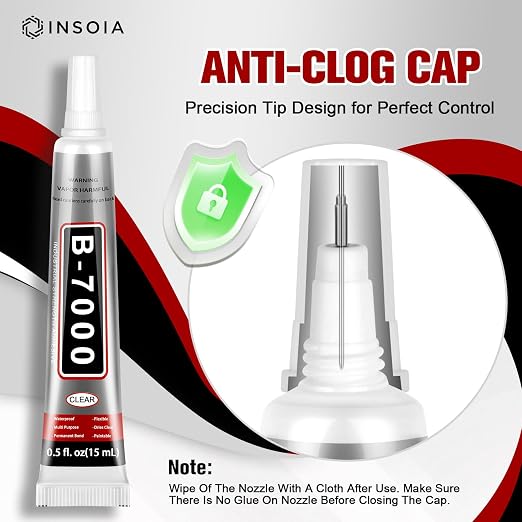 8 PCS 15ml B7000 Rhinestone Glue Clear – Super Glues - Image 6