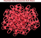 Keychain Clasp Keychain Clip Accessories Bulk 60pcs Colorful Lobster Claw Clasps - Image 2