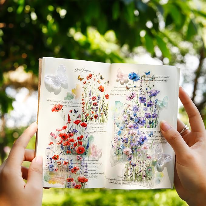 160 Pcs Wildflower Stickers, Waterproof Botanical Stickers - Image 4