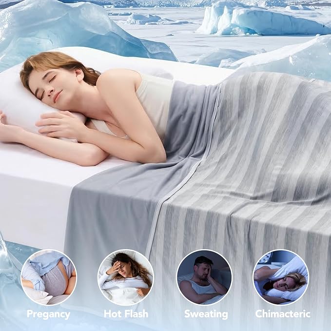 GOHERO Cooling Blanket for Couples- 60"x90" Summer Cooling Throw Blanket for - Image 4