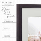 Sheffield Home 9 Piece Gallery Wall Frame Set, 12x12 Inch, Dark Oak - Image 4