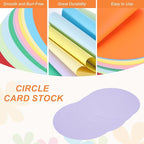 MECCANIXITY 24 Pcs Circle Card Stock, 8.3 Inch Round Cutouts Paper Thick - Image 3