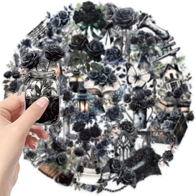 Transparent Flora Scrapbook Stickers Aesthetic Flowers Stickers | Transparent & - Image 3