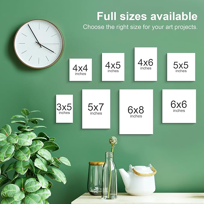 PHOENIX Small Painting Canvas Panels 5x5 Inch, 24 Bulk Pack - 8 Oz Triple - Image 7