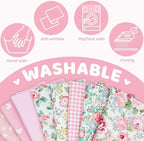 Aubliss 8pcs Fat Quarter Fabric Bundles Quilting Cotton Craft Fabric Pre-Cut - Image 4