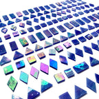 Magic Iridescent Blue Stained Glass Mosaic Tiles, 280 Pieces Mixed 4 Shapes - Image 5