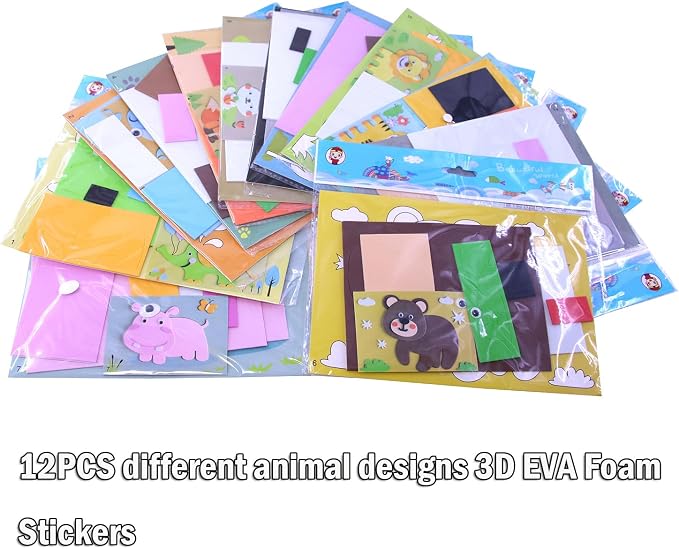 Lovyan 3D EVA Foam Stickers for Toddlers 12PCS Sticky Foam DIY Craft Preschool - Image 2