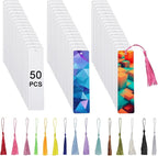 50 Pcs Sublimation Bookmark Blank Heat Transfer Aluminum Metal Bookmarks Bulk by Buynow