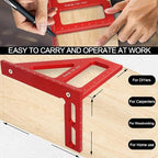6" Imperial 3D Multi-Angle Measuring Ruler, 45/90 Degree Aluminum Alloy - Image 3