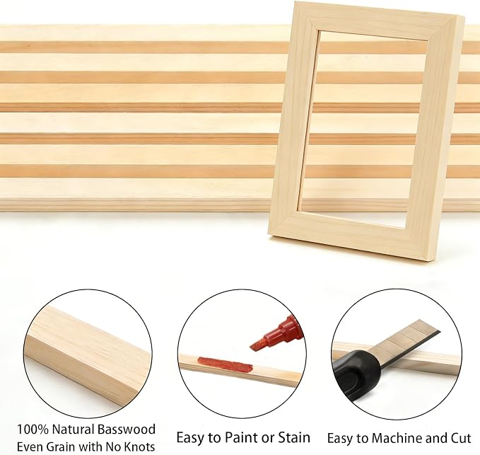 20PCS Square Wooden Dowels, 3/8" X 3/8" X 12"Square Dowels | Beautifully - Image 3