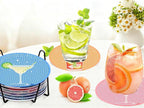 Benjenes 8 PCS Diamond Art Coasters Kits Cocktail Diamond Painting Coaster | - Image 8
