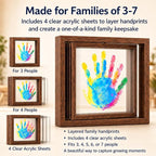 Family Handprint Frame Kit, Dual Rotating Photo & Handprint Display, DIY - Image 3