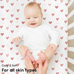 Yoofoss Pack and Play Sheets Fitted, Mini Crib Sheets 2-Pack - Image 4