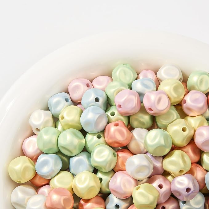 16mm Acrylic Beads 100pcs Cute Candy Colors Bead Spacer Loose Beads - Image 7