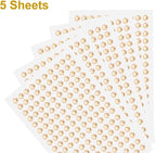HARFINGTON 5 Sheet/800pcs Rhinestone Adhesive Stickers Self Adhesive Acrylic - Image 3
