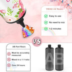 YIEHO 1000g UV Resin -Upgraded Crystal Clear Hard UV Fast Curing Epoxy Resin - Image 3