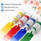 Nicpro Watercolor Paint Set for Adults, 36 Colors Watercolor Tube with10 Paint - Image 3