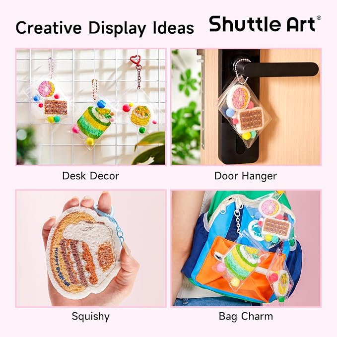 Shuttle Art 105 Pcs Magic Foam Texture Painting Kit Dessert Series: 24 Dessert - Image 6