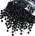 qiipii 900PCS 6mm Pure Black Round Half Round Pearls by qiipii
