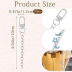 Chuyau 20pcs Silver Keychain Making Kit Swivel Snap Hook Lobster Claw Clasps - Image 2