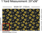 Feelyou Sunflower Fabric by The Yard, Cute Bees Floral Upholstery Fabric - Image 2