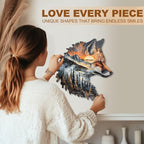 Sunset Fox Puzzles Adults Gifts Wooden 85 Pieces 8.5 * 8.5in - Image 5