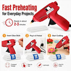 Mini Hot Glue Gun Kit with 30 Glue Sticks and Carrying Case, 15W Fast - Image 3