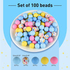 ASTARON 100 Pcs 15mm Silicone Beads - Image 2