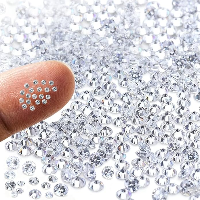 0.9-8mm 10-1000pcs CZ Zircon 5A Round Machine Cut White Cubic Zirconia Loose CZ - Image 4