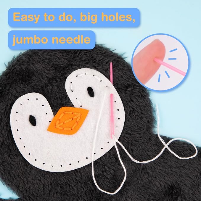 Avenir My First Sewing Kit for Kids Ages 6-8 Beginners | Learn to Sew Stuffed - Image 2