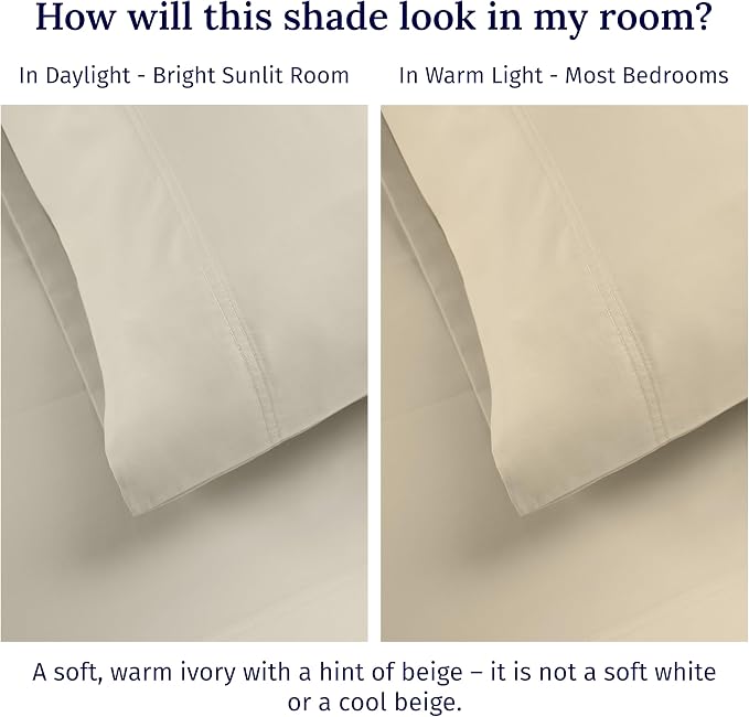 Luxuriously Soft Premium 600 Thread Count, 100% Cotton Set of 2 Cases, Crisp - Image 5