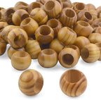 Natural Wooden Beads, 100 Pieces 20mm Diameter Round Loose Spacer Beads Large by Aylifu