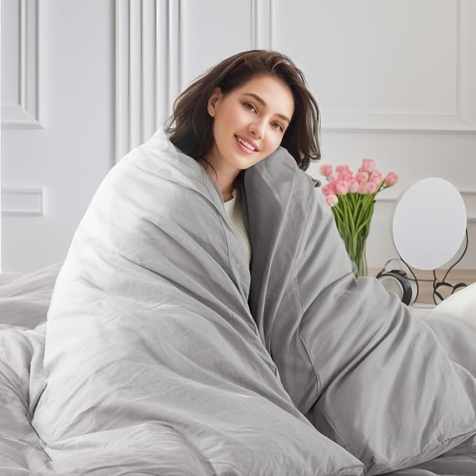 NEXHOME PRO Duvet Cover Set California King Linen Look Textured Organic Natural - Image 7