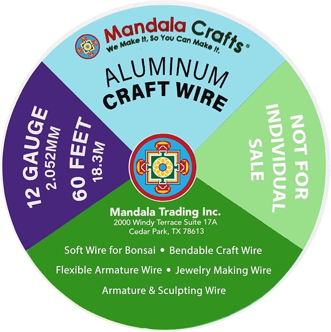 Mandala Crafts 12 Gauge Anodized Aluminum Craft Wire - Image 3