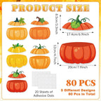 gisgfim 80Pcs Fall Pumpkin Cutouts Thanksgiving Fall Decorations Bulletin Board - Image 2