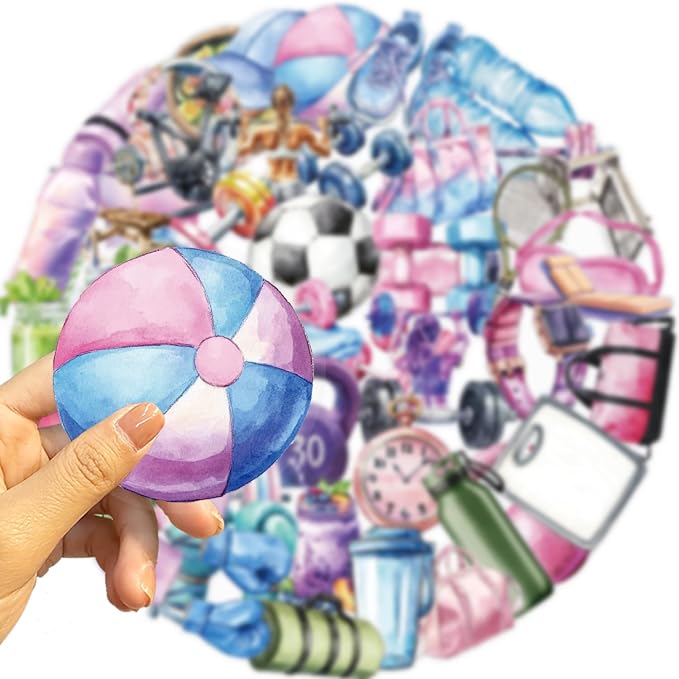 50Pcs Aesthetic Fitness Stickers, Waterproof Vinyl Workout Equipment - Image 2