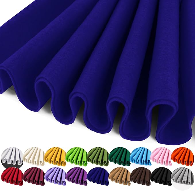 IONTACH 36" X 36" Royal Blue Soft Felt Fabric 1.6mm Thick | Felt Sheets by IONTACH