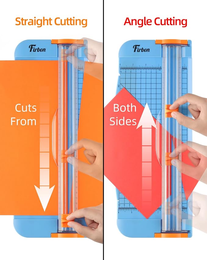 Firbon Blue A4 Paper Cutter, 12 Inch Titanium Straight Paper Trimmer - Image 3