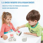 2.5 Inch White EVA Foam Dices for Kids Graffiti, Building Blocks, Creative - Image 6