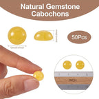 FASHEWELRY 50Pcs Natural White Jade Cabochons Flat Back Gemstone Cabochons 12mm - Image 2