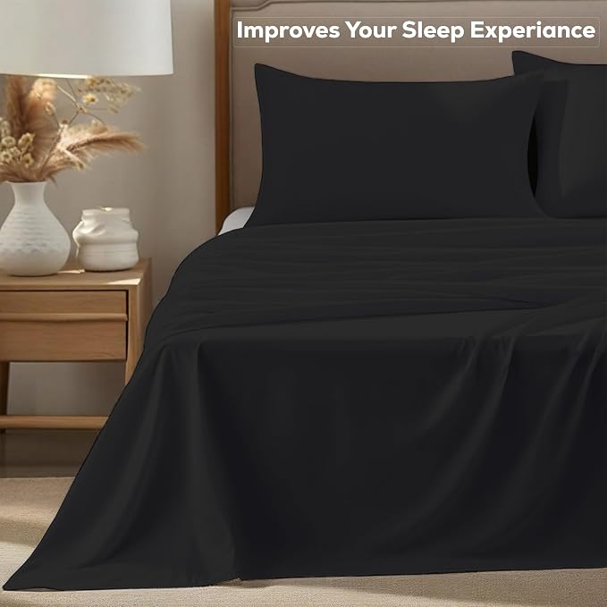 GOLD TEXTILES Full Flat Sheet 6 Pack – Brushed Microfiber Top Sheets - Image 6