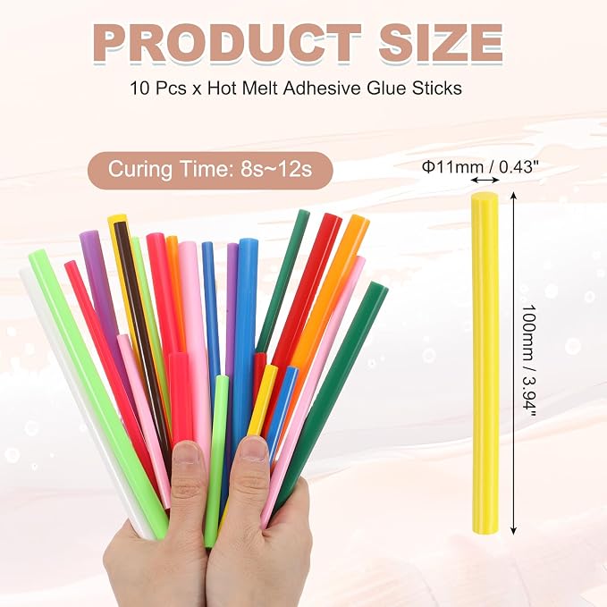 PATIKIL Hot Glue Sticks for Glue Gun, Light Yellow - Image 2