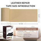 Leather Repair Patch Tape, Car Seat, Vinyl Leather Repair Kit - Image 2
