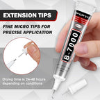 ALECPEA B7000 Bedazzling Glue, 16 Pack 15ml Clear Rhinestone Adhesive - Image 5